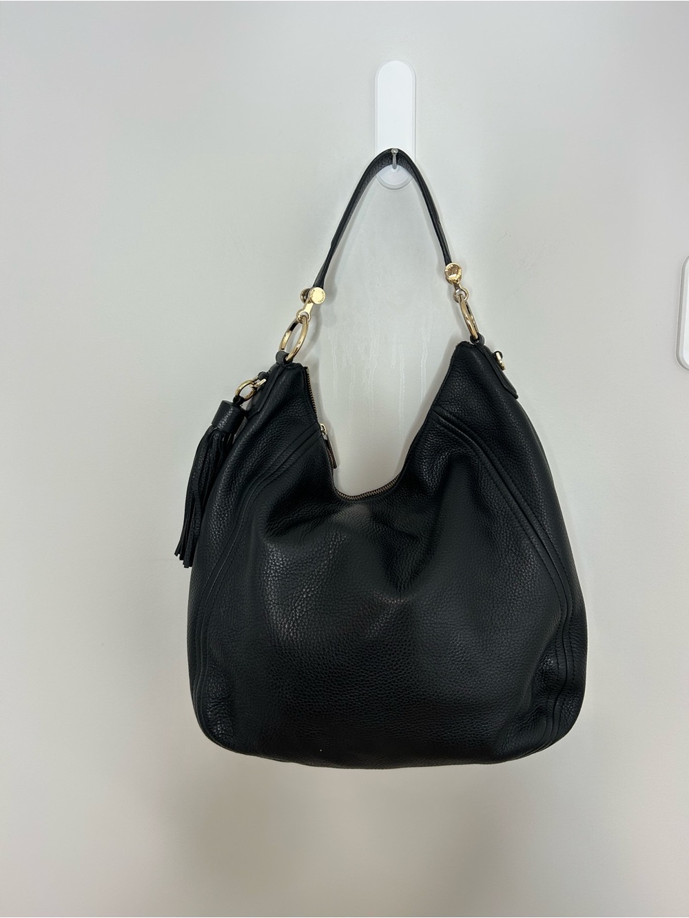 MK Black Leather Pebbled Leather Hobo Bag ! 🖤
